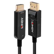 Lindy 10m Fibre Optic Hybrid DisplayPort 1.2 to HDMI 18G Cable image