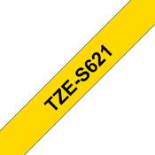 Brother TZE-S621 DirectLabel black on yellow extra strong Laminat 9mm x 8m for Brother P-Touch TZ 3.5-18mm/6-12mm/6-18mm/6-24mm/6-36mm