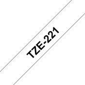 Brother TZE-221 DirectLabel black on white Laminat 9mm x 8m for Brother P-Touch TZ 3.5-18mm/6-12mm/6-18mm/6-24mm/6-36mm
