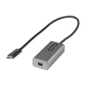 StarTech.com USB C to Mini DisplayPort Adapter - 4K 60Hz USB-C to mDP Adapter Dongle - USB Type-C to Mini DP Monitor - Video Converter - Works w/Thunderbolt 3-12" Long Attached Cable - Upgraded Version of CDP2MDP image