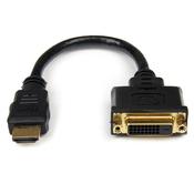 StarTech.com 8in HDMI to DVI-D Video Cable Adapter - HDMI Male to DVI Female image