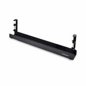 StarTech.com Under Desk Cable Management Tray, Length Adjustable Cable Organizer, Clamp-On Installation, No Drilling Required, Power Bar Holder, Black image