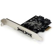 StarTech.com 2 Port PCI Express SATA 6 Gbps eSATA Controller Card - Dual Port PCIe SATA III Card - 2 Int/2 Ext image