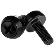 StarTech.com M6 x 12mm - Mounting Screws - 50 Pack, Black image