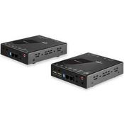 StarTech.com HDMI KVM Extender over IP Network - 4K 30Hz HDMI 2.0 and USB over IP LAN or Cat5e/Cat6 Ethernet Cable (100m/330ft) - Remote KVM Switch/Console Transmitter/Receiver Extender Kit image