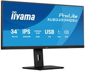 iiyama ProLite XUB3493WQSU-B6 computer monitor 86.4 cm (34") 3440 x 1440 pixels UltraWide Quad HD LED Black image
