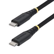 StarTech.com 15cm (6in) USB-C Charging Cable, 60W (3A) PD, Dual-Layer Braided Nylon/TPE Jacket, Rugged USB C Charging Cord, USB 2.0 Laptop Charger Cable image