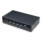 StarTech.com 4-Port DisplayPort KVM Switch, Single 4K 60Hz Monitor, 6x USB Ports, Push-Button &amp; Hotkey Switching, DisplayPort 1.2, OS Independent, TAA Compliant image