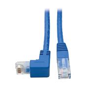 Tripp Lite N204-001-BL-DN Down-Angle Cat6 Gigabit Molded UTP Ethernet Cable (RJ45 Right-Angle Down M to RJ45 M), Blue, 1 ft. (0.31 m) image