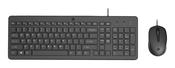 HP 150 WIRED MOUSE/KB COMBO FR keyboard Mouse included USB Black image