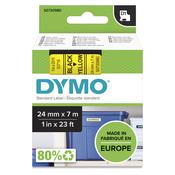 Dymo 53718/S0720980 DirectLabel-etikettes black on yellow 24mm x 7m for Dymo D1 6-24mm/400 Duo image