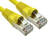 Cables Direct ART-100-HY networking cable Yellow 0.25 m Cat6a S/FTP (S-STP) image
