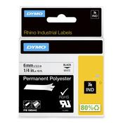 Dymo 1805442 Ribbon Polyester black on white 6mmx5,5m for Dymo Rhino 6-12mm/19mm/24mm image