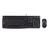 Logitech Desktop MK120 keyboard Mouse included USB QWERTZ German Black image