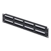 StarTech.com 48-Port 2U Rackmount Cat6 Patch Panel, RJ45, UTP, 110 Punch-Down, Cat 6 Ethernet Patch Panel for Network Server Rack image