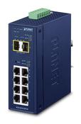 PLANET IP30 Industrial L2/L4 8-Port Managed L2/L4 Gigabit Ethernet (10/100/1000) Blue image