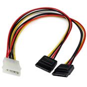 StarTech.com 12in LP4 to 2x SATA Power Y Cable Adapter image