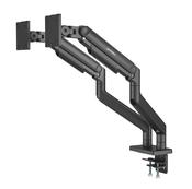 Manhattan Dual Desk Mount for TV &amp; Monitors (Full Motion Spring), For screens 13" to 45", Clamp or Grommet Assembly, VESA compatibility: 75x75 and 100x100mm - check the dimensions of the four mounting holes on back of screen to ensure it fits, Max 20kg (e image