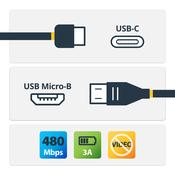 StarTech.com USB-C to Micro-B Cable - M/M - 2 m (6 ft.) - USB 2.0 image