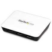 StarTech.com USB 3.0 to Gigabit Ethernet NIC Network Adapter with 3 Port Hub - White image