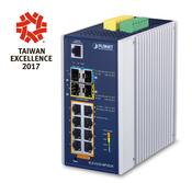 PLANET IGS-5225-8P2S2X network switch Managed L3 Gigabit Ethernet (10/100/1000) Power over Ethernet (PoE) Blue, Silver image