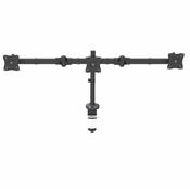 StarTech.com Desk Mount Triple Monitor Arm - Ergonomic VESA 3 Monitor Mount up to 27" - Articulating &amp; Height Adjustable Pole Mount - Tilt/Swivel/Rotate LCD/LED Screen - Desk Clamp/Grommet image