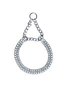 Semi-Choke Double Chain Dog Collar [010pet0159]