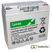 12v 22ah AGM Cyclic Battery [048LSLC2212]