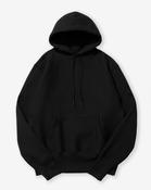 Irregular Hooded Sweat Black [184FOTLHOODBLKM]