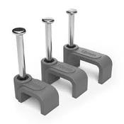 10mm Flat Clip Grey Hanging (50 Pack) [230ccf1050bg]