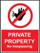 Private Property No Trespassing [222S008st]