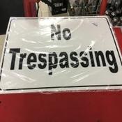"No Trespassing" Sign [010HAR26415]
