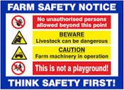 Sign:Farm Safety Notice [222A007st]