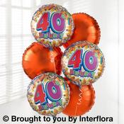 40th Birthday Helium Balloon Bouquet image