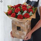 12 Red Rose Hand tied image