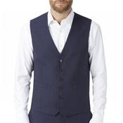 Mens Harcourt Slim Tailored Suit Waistcoat - Navy - 48R image