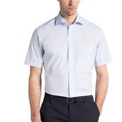 Mens Cotton Poplin Short Sleeve Formal Shirt - Light Blue - 38 image