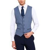 Mens Alexander Tapered Fit Suit Waistcoat - Blue - 44R