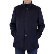 Mens Watson Tailored Overcoat - Dark Blue - 38R