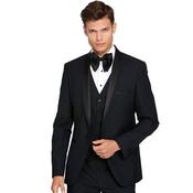 Mens James Shawl Tailored Fit Suit Jacket - Black - 36S image