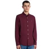 Mens Brewer Slim Fit Oxford Shirt - Bordeaux - 2XS image