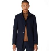 Mens Jonah Tapered Fit Wool-Mix Overcoat - Navy - 38R image