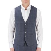 Mens Anello Single Breasted Waistcoat - Blue - 38R image