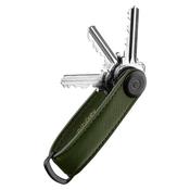 Olive Saffiano Leather Key Organiser - One