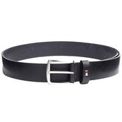 Mens Denton Flag Logo Leather Belt - Black - 80 image