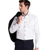 Mens Twill Comfort Fit Formal Shirt - White - 41 image