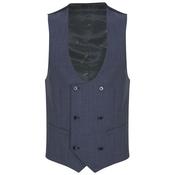 Mens Wool-Rich Slim Fit Suit Waistcoat - Blue - 40L image