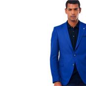 Mens Boris Herringbone Blazer - Indigo - 36R image