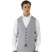 Mens Anello Single Breasted Suit Waistcoat - Silver - 34R image