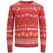 Mens X-Mas Knitted Jumper - Scarlet Sage - 2XL image